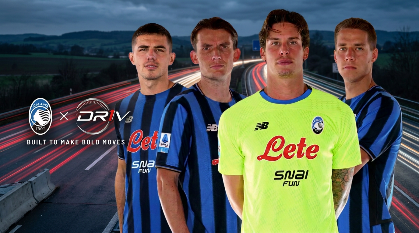 Atalanta squad in home and goalkeeper kits
